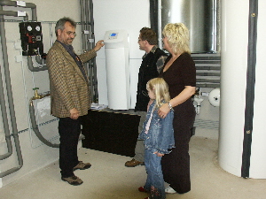 Luftwärmepumpe in einem Niedrichenergiehaus